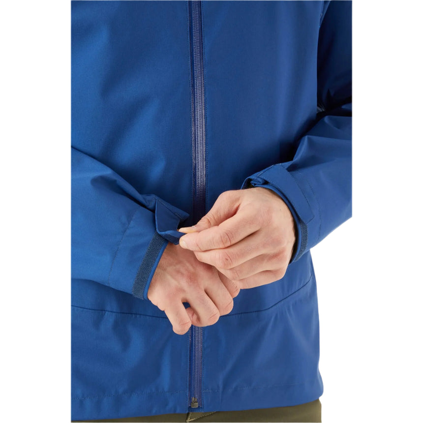 Rab Men's Arc Eco Waterproof Jacket in Nightfall Blue (Reference) - Front Zip Detail
