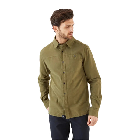 Rab Men's Boundary Brushed Cotton Shirt in Chlorite Green - front