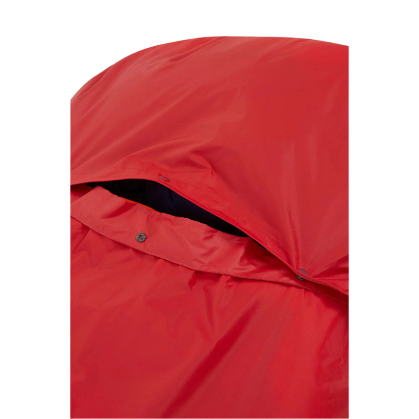 Rab Trailhead Bivi in Ascent Red - Hood Entry Detail