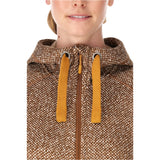 Rab Women's Amy Hoody in Caramel (Reference) - Hood Drawcord Detail