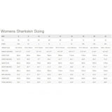 Sharkskin Chillproof Short Sleeve Top with Chest Zip - Women's Size Chart