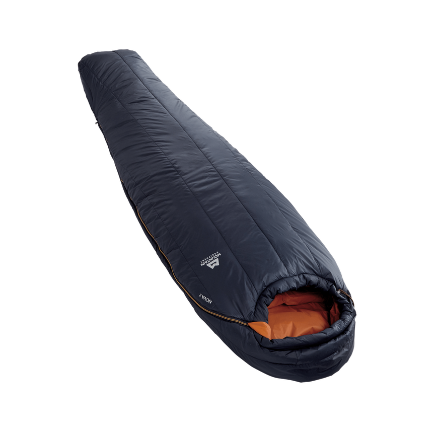 Mountain Equipment Nova II Sleeping Bag Outdoor Action Cosmos / Blaze - Slanted Full Length