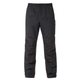 Mountain Equipment Saltoro GORE-TEX Men's Pant in Black - front view showing 2.5-layer GORE-TEX Paclite construction and Active fit