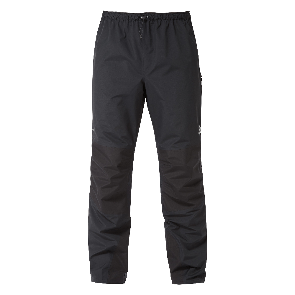 Mountain Equipment Saltoro GORE-TEX Men's Pant in Black - front view showing 2.5-layer GORE-TEX Paclite construction and Active fit