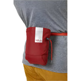 Rab Chalk Bag in Oxblood Red (Reference) - worn, side